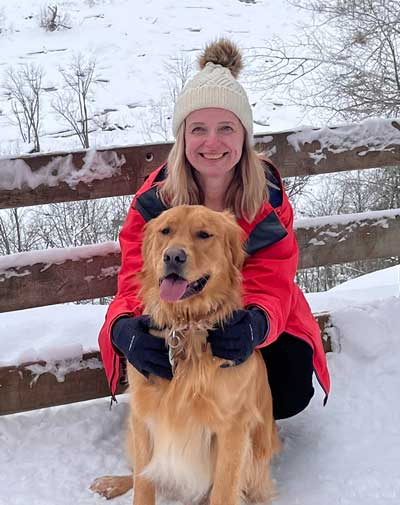 Kari Schroeder with her dog
